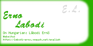 erno labodi business card
